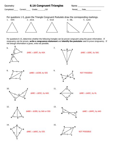triangle congruence worksheet - Google Search | Fabric | Pinterest